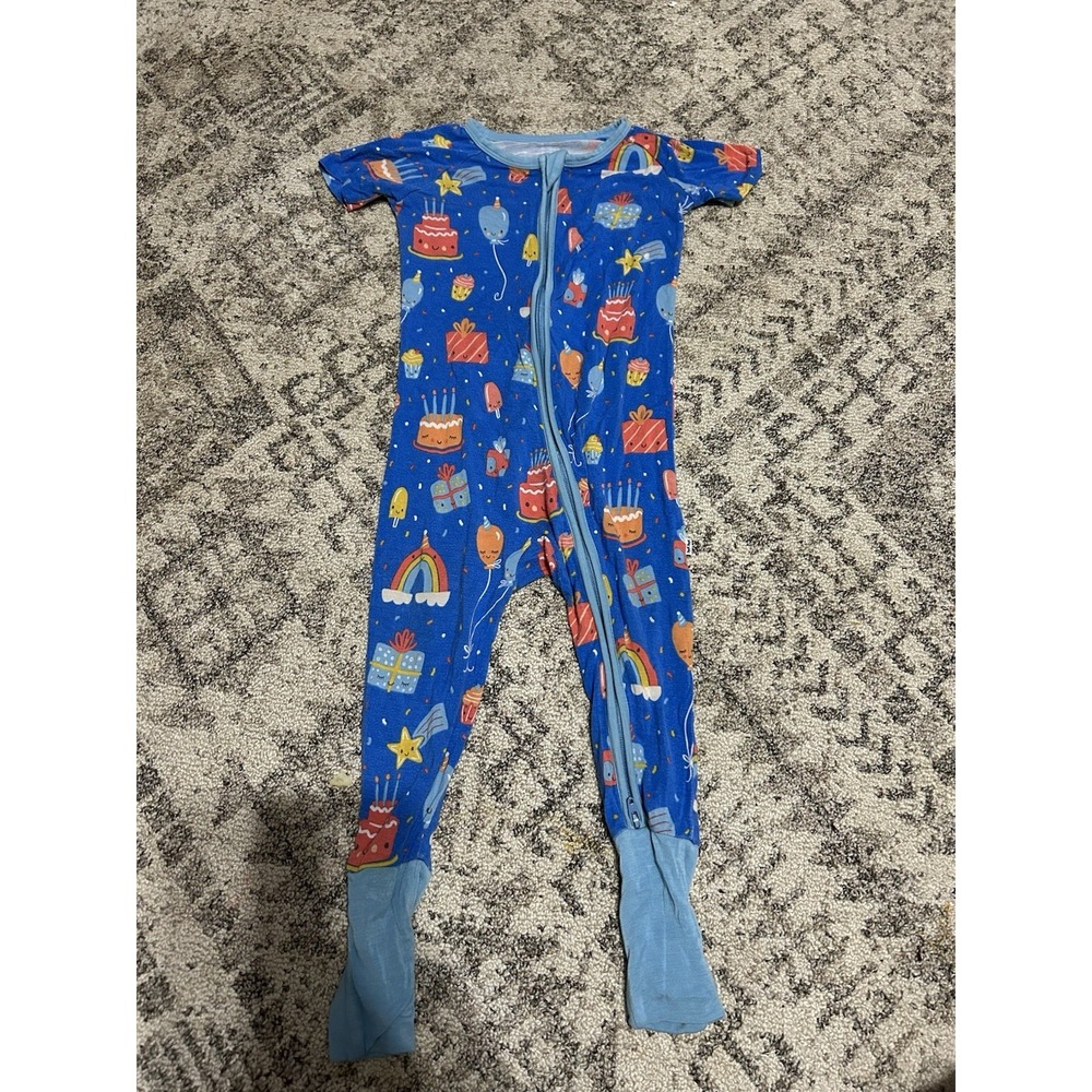 Little Sleepies Birthday Short Sleeve Bamboo Sleeper Size 12-18 Months